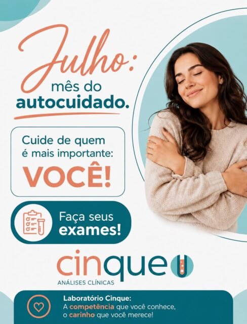 Se ame, se cuide! No Laboratório Cinque estamos te esperando com todo carinho que você merece. Venha para o Cinque!