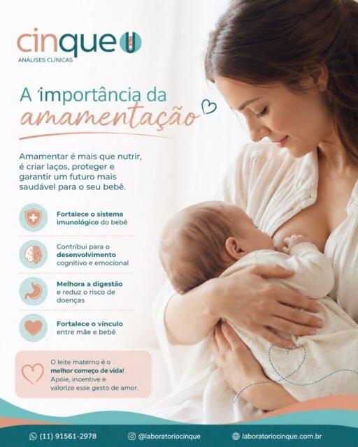 Amamentar é amor em forma de nutrição, proteção e vínculo. No mês de agosto celebramos esse importante ato para o bebê e para mãe. #laboratoriocinque