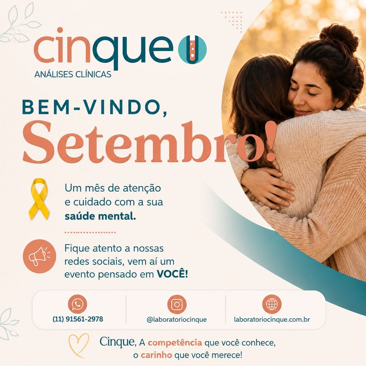 Setembro chegou e vem trazendo muitas novidades por aqui! Fique ligado e VEM PRA CINQUE!