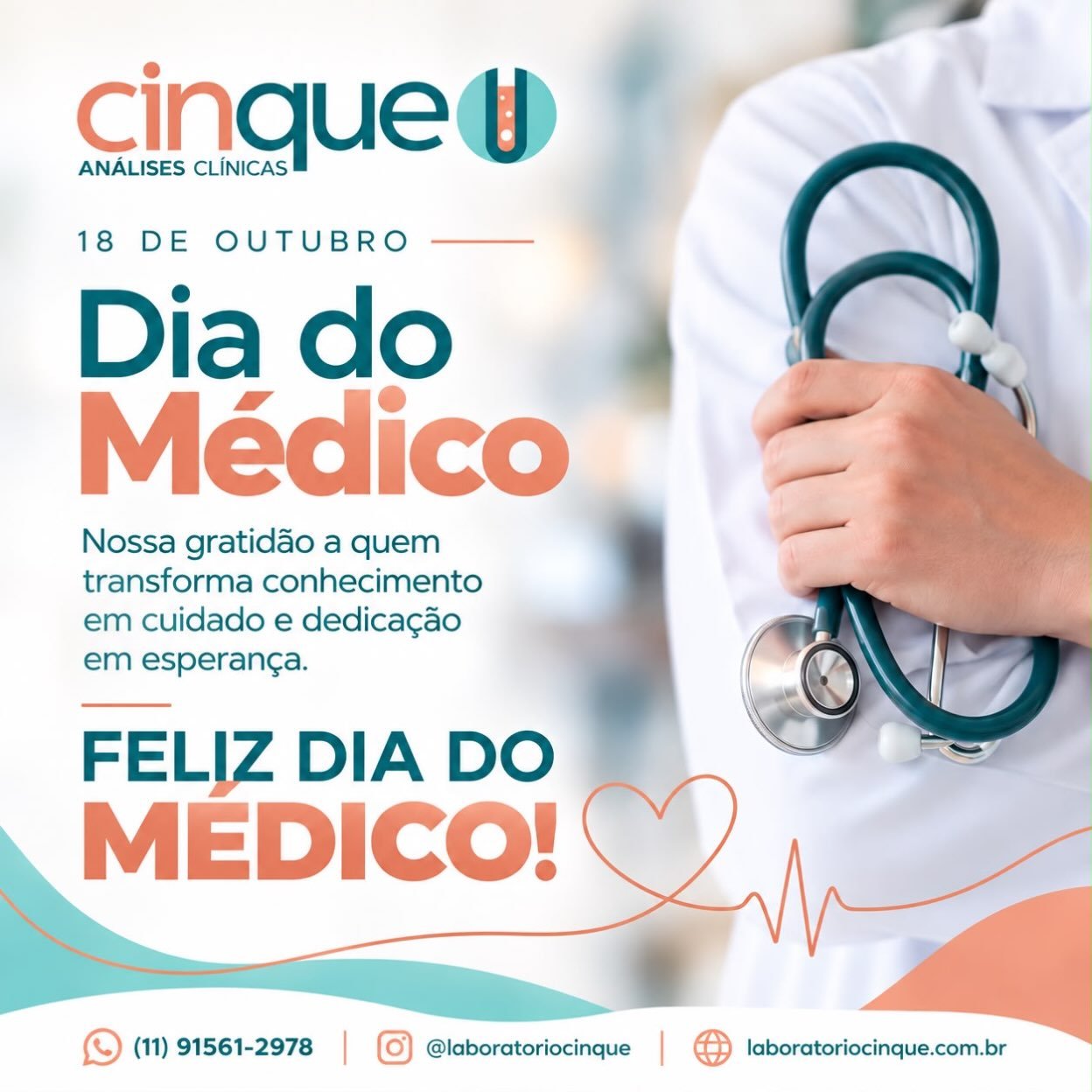 Nossa gratidão a esses profissionais que diariamente se dedicam a cuidar de vidas! Feliz dia do Médico. #diadomedico #gratidao